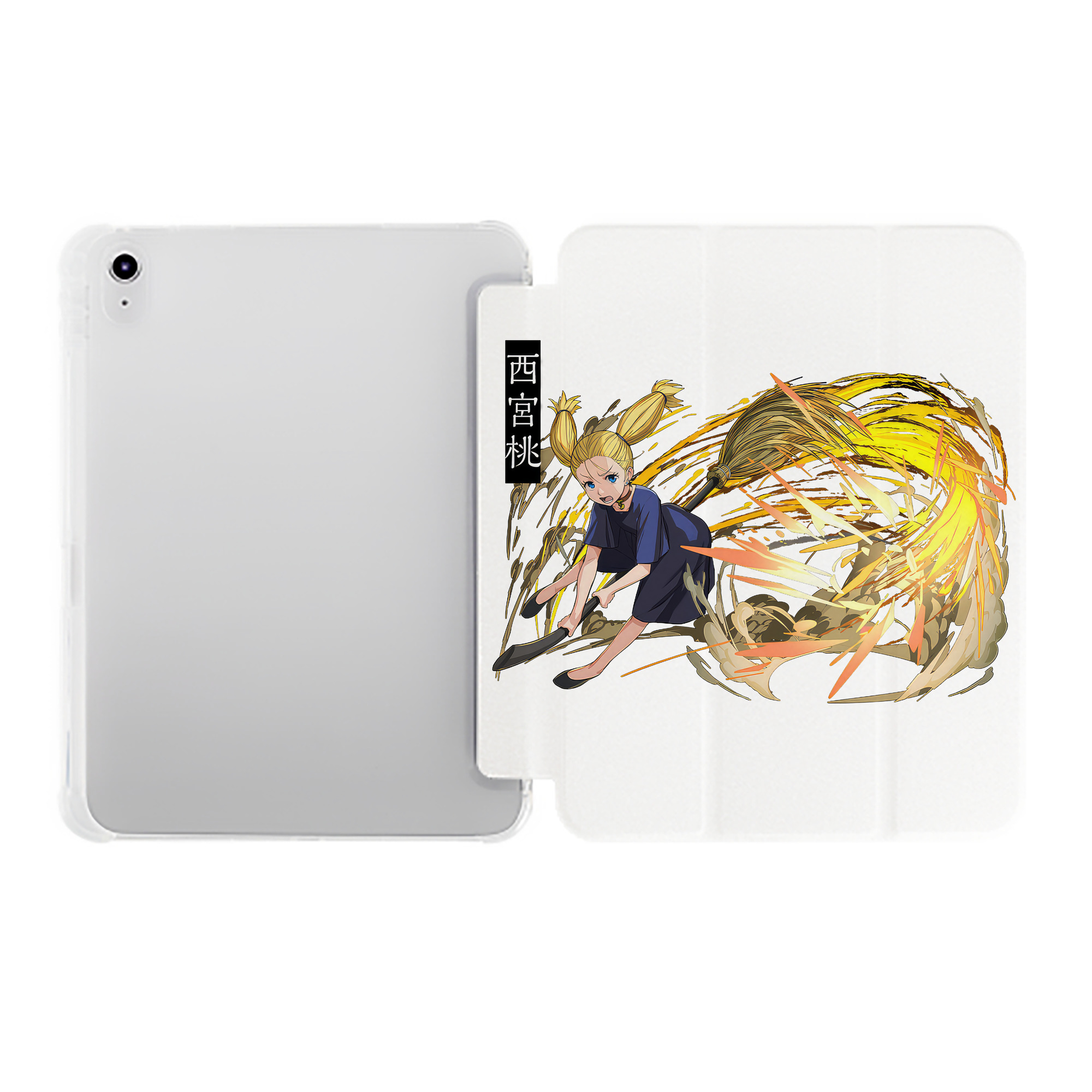 （画像用） 呪術廻戦 Jujutsu Kaisen IPad ケース ペン収納付き 三つ折りスタンド PUレザー×シリコン 対応機種9.5/10.5/10.9インチ